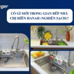 Hình ảnh thực tế chậu rửa bát Kluger tại nhà chị Hiền ( Nghiện Sạch)