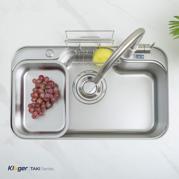 Chậu rửa bát Kluger KT7848FS Plus tích hơp thêm phụ kiện đa năng