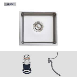 Chậu rửa bát Kluger KU5044FS Basic kích thước nhỏ gọn, phù hợp không gian bếp chung cư, bàn đảo