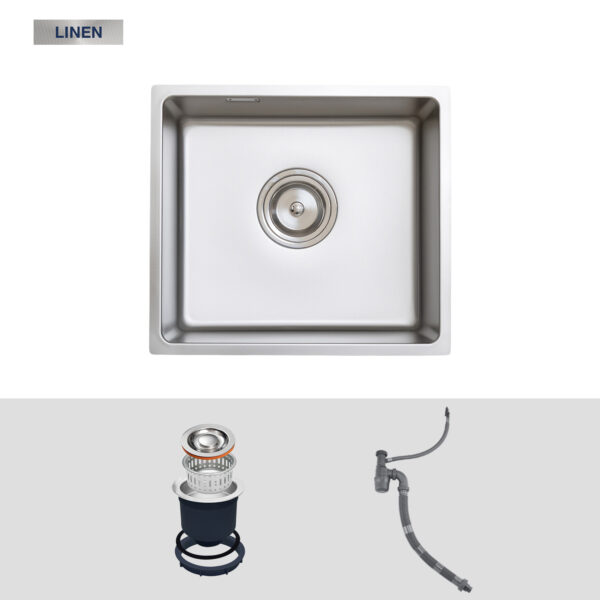 Chậu rửa bát Kluger KU5044FS Basic kích thước nhỏ gọn, phù hợp không gian bếp chung cư, bàn đảo