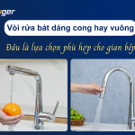 Nên chọn vòi rửa bát dáng vuông (KLF0013SC) hay dáng cong (KLF0009SC)?