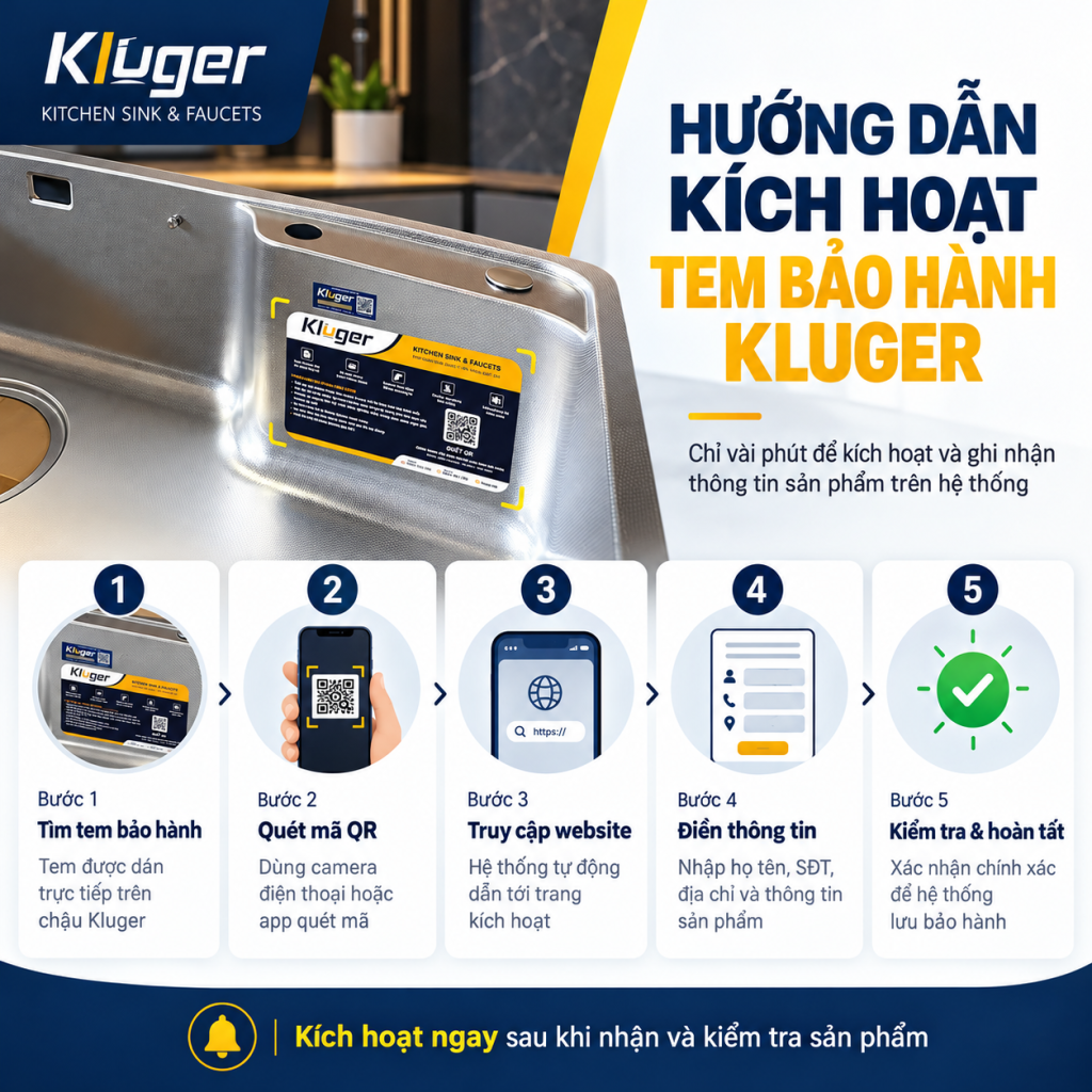 Vì sao nên kích hoạt tem bảo hành Kluger ngay sau khi mua hàng? 5 Vì sao nên kích hoạt tem bảo hành Kluger ngay sau khi mua hàng?